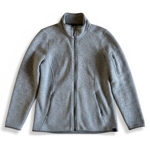 New L.L.Bean Sweater Fleece Full Zip Jacket Cozy Winter Outdoor Hiking Gray L